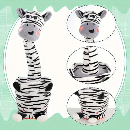 Zebra Electric Plush Toy Halloween Christmas Easter Gift Doll Decoration Can Learn To Talk And Sing Electric Plush Toy (without Batteries)