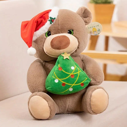 Fluffy Cute Sitting Posture Bear Plush Toy Doll Ornament Doll Throw Pillow