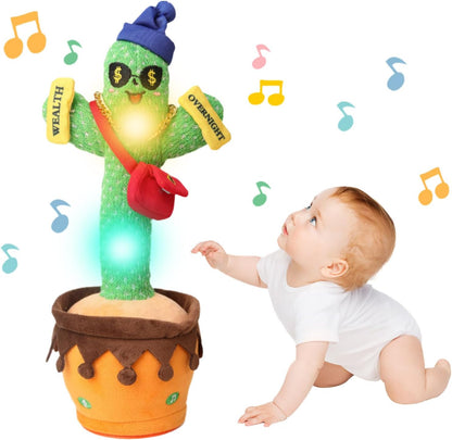 Dancing Cactus Toy, Talking Cactus Mimicking Repeating What You Say Singing Cactus Baby Toy,Sunny Cactus Baby Cactus Toy Mimic