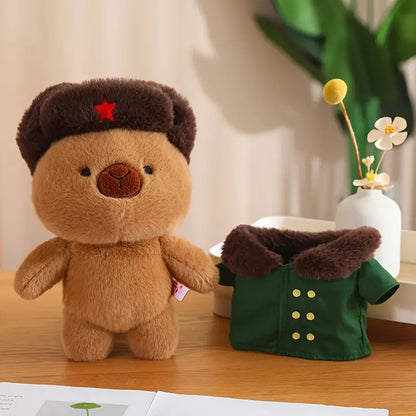 Military Coat Capybara Doll Throw Pillow Plush Doll