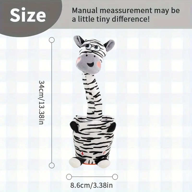 Zebra Electric Plush Toy Halloween Christmas Easter Gift Doll Decoration Can Learn To Talk And Sing Electric Plush Toy (without Batteries)