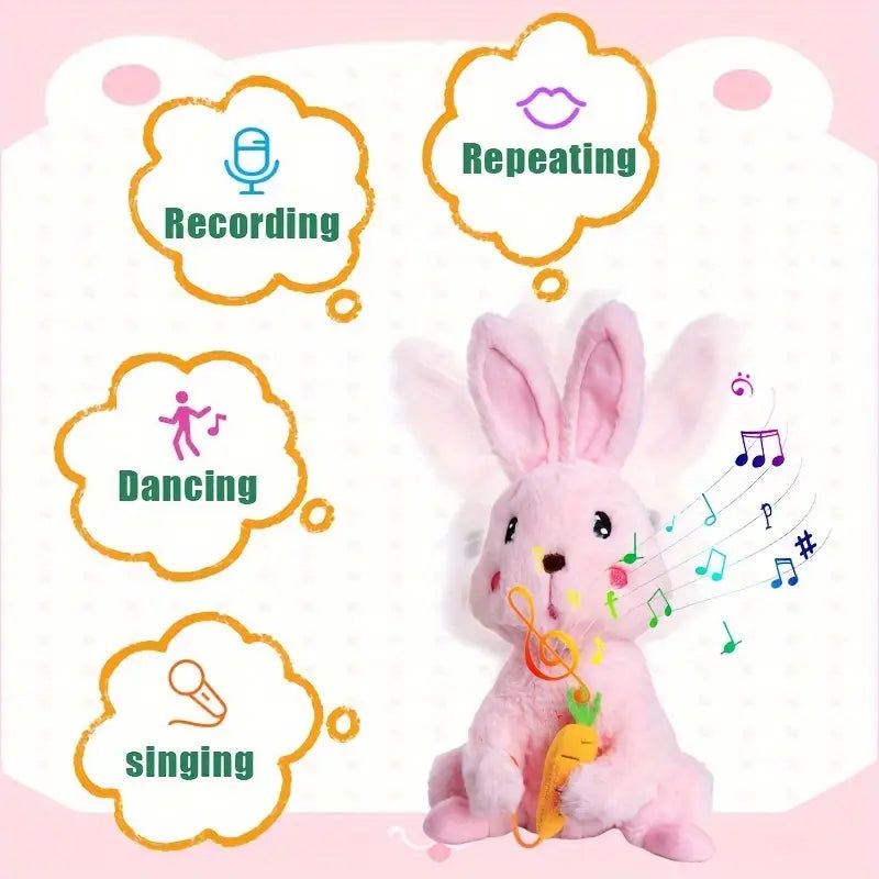 Food Rabbit Can Sing Can Learn To Talk Funny Electric Stuffed  (without Batteries)